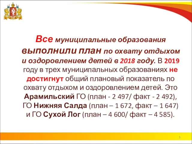 Все муниципальные образования выполнили план по охвату отдыхом и оздоровлением детей