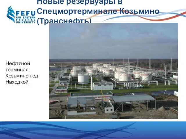 Новые резервуары в Спецмортерминале Козьмино (Транснефть) Нефтяной терминал Козьмино под Находкой