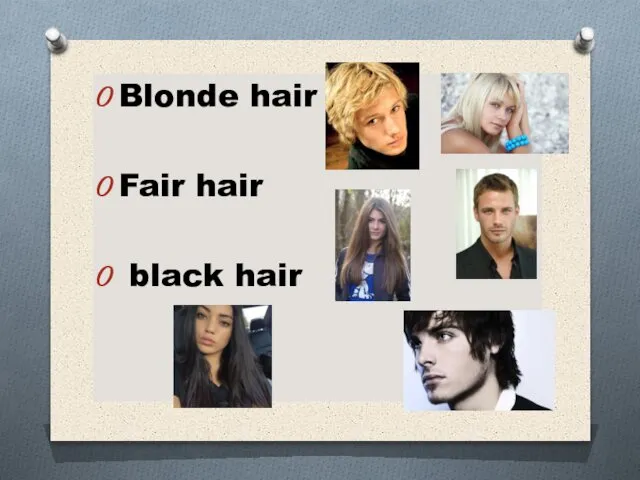 Blonde hair Fair hair black hair