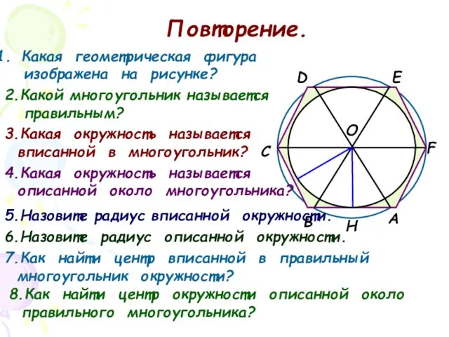 А В С D Е F О Н Повторение. Какая геометрическая