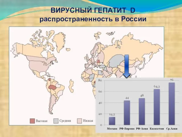 ВИРУСНЫЙ ГЕПАТИТ D распространенность в России