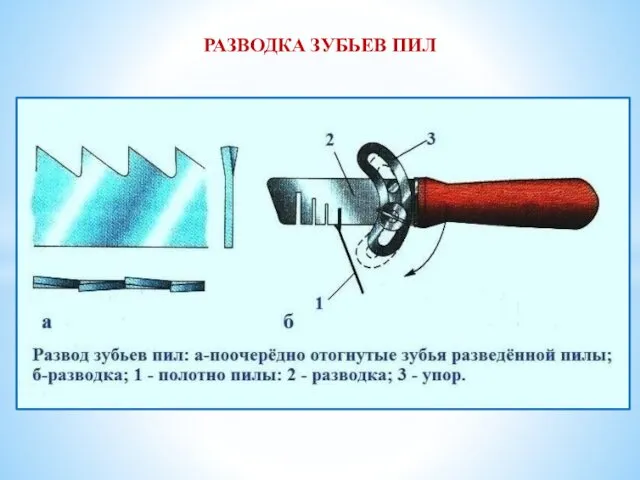 РАЗВОДКА ЗУБЬЕВ ПИЛ