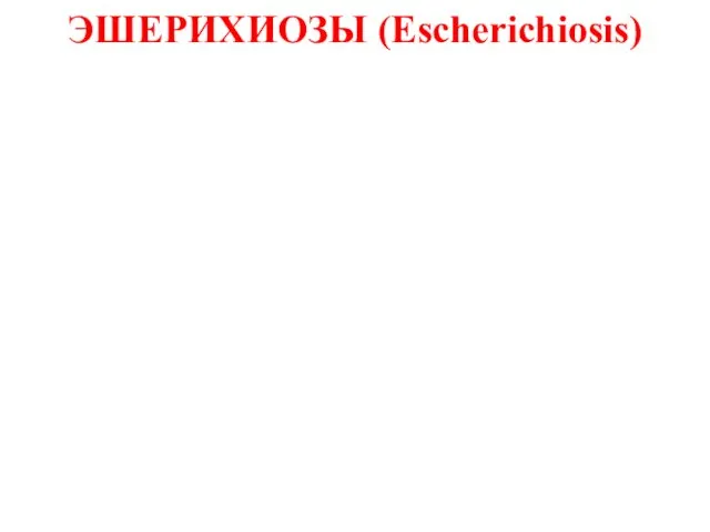 ЭШЕРИХИОЗЫ (Escherichiosis)