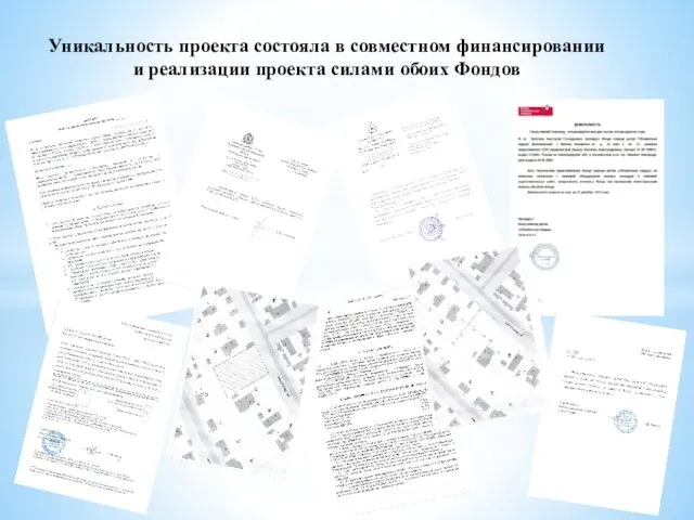 Уникальность проекта состояла в совместном финансировании и реализации проекта силами обоих Фондов