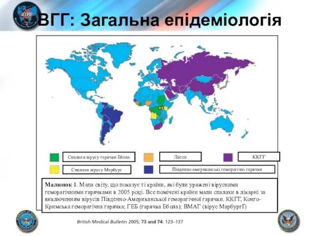 ВГГ: Загальна епідеміологія Малюнок 1. Мапа світу, що показує ті країни,