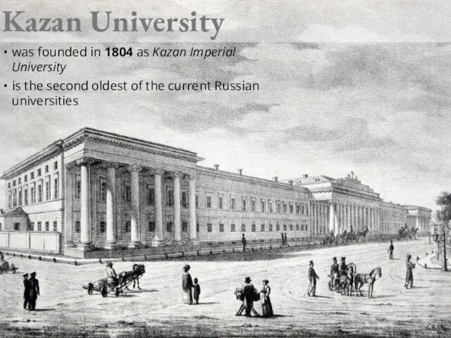 Kazan University was founded in 1804 as Kazan Imperial University is