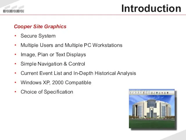 Cooper Site Graphics Secure System Multiple Users and Multiple PC Workstations