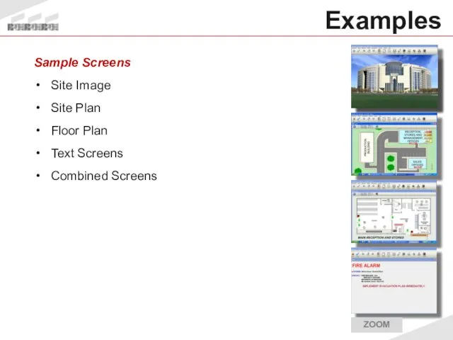 Examples Sample Screens Site Image Site Plan Floor Plan Text Screens Combined Screens