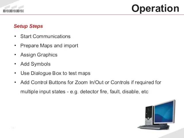 Start Communications Prepare Maps and import Assign Graphics Add Symbols Use