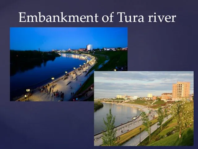 Embankment of Tura river