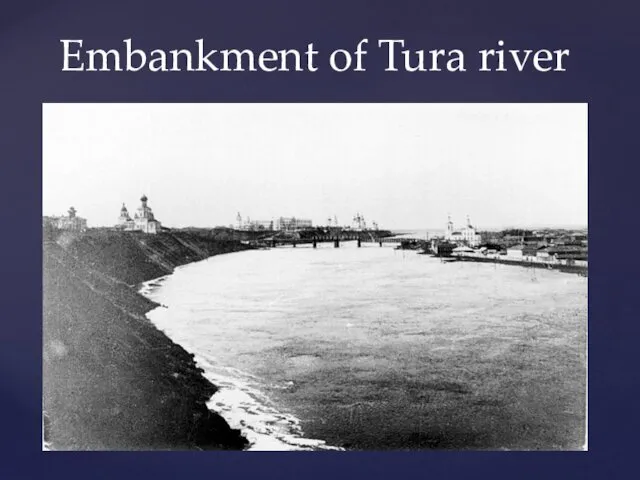 Embankment of Tura river