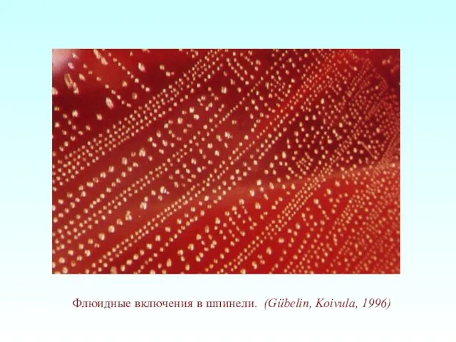 Флюидные включения в шпинели. (Gübelin, Koivula, 1996)