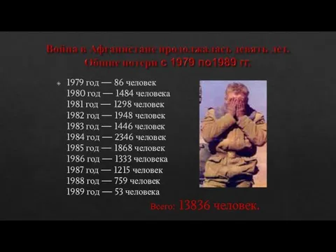 1979 год — 86 человек 1980 год — 1484 человека 1981