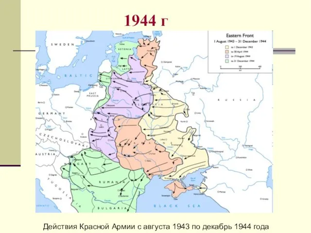 1944 г Десять сталинских ударов Действия Красной Армии с августа 1943 по декабрь 1944 года