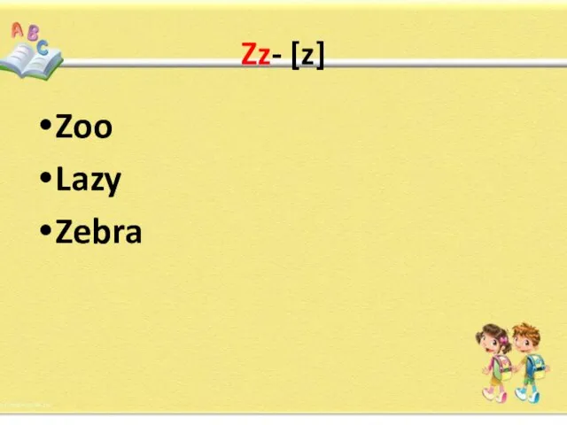 Zz- [z] Zoo Lazy Zebra