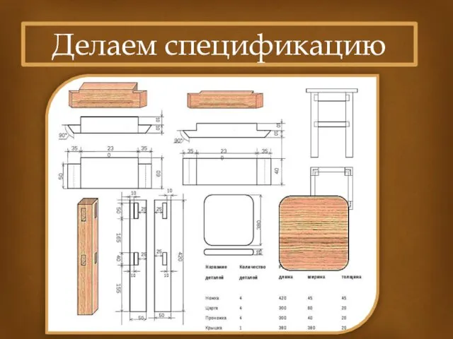 Делаем спецификацию