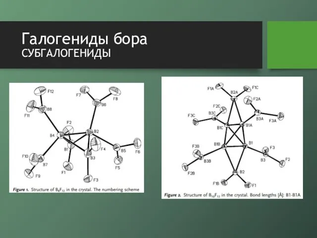 Галогениды бора субгалогениды