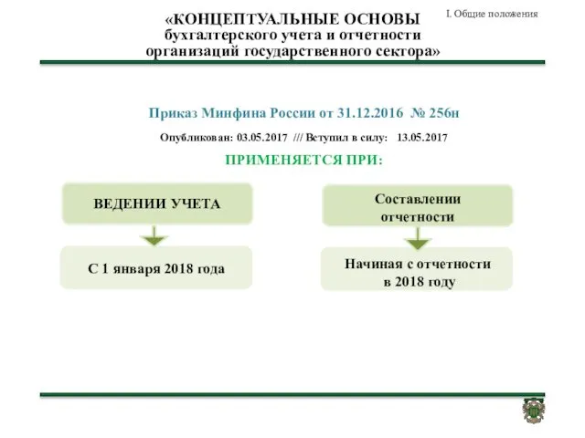 Приказ Минфина России от 31.12.2016 № 256н Опубликован: 03.05.2017 /// Вступил