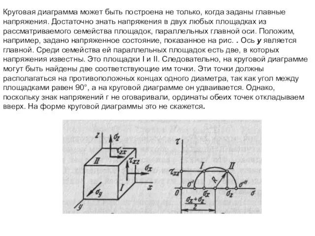 Круговая диаграмма может быть построена не только, когда заданы главные напряжения.