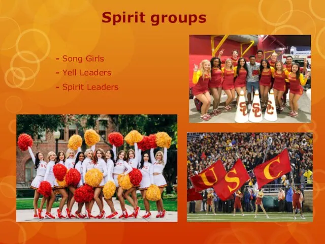 Spirit groups - Song Girls - Yell Leaders - Spirit Leaders