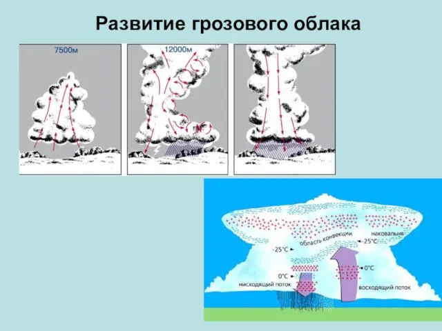 Развитие грозового облака