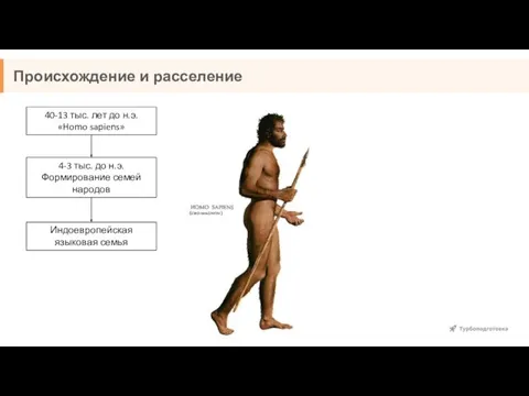 Происхождение и расселение 40-13 тыс. лет до н.э. «Homo sapiens» 4-3