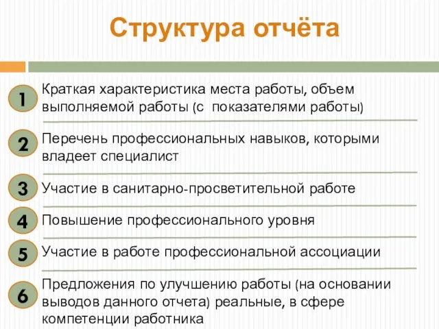 Краткая характеристика места работы, объем выполняемой работы (с показателями работы) Перечень