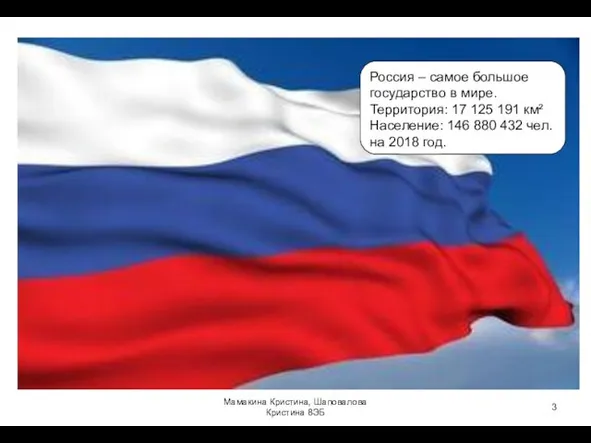 ЗАПАДНЫЙ ФИЛИАЛ Мамакина Кристина, Шаповалова Кристина 8ЭБ Россия – самое большое