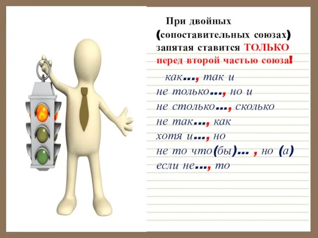 При двойных (сопоставительных союзах) запятая ставится ТОЛЬКО перед второй частью союза!