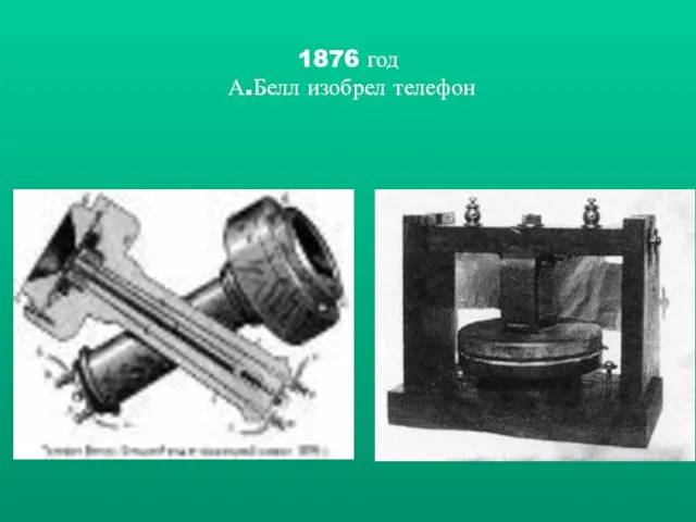 1876 год А.Белл изобрел телефон