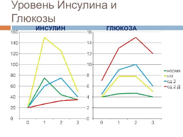 Уровень Инсулина и Глюкозы ИНСУЛИН ГЛЮКОЗА