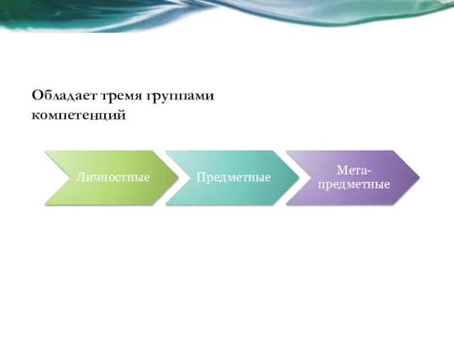 Обладает тремя группами компетенций