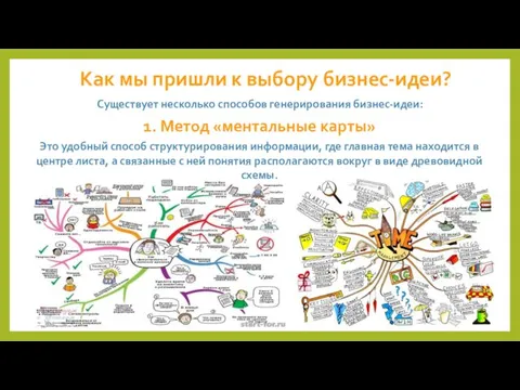 Существует несколько способов генерирования бизнес-идеи: Как мы пришли к выбору бизнес-идеи?