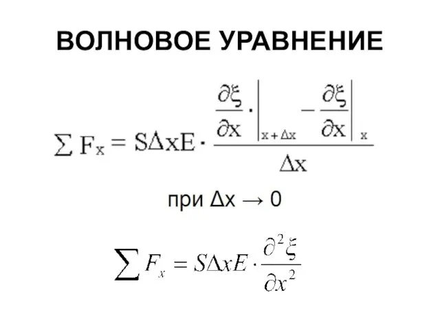 ВОЛНОВОЕ УРАВНЕНИЕ