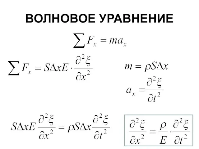 ВОЛНОВОЕ УРАВНЕНИЕ