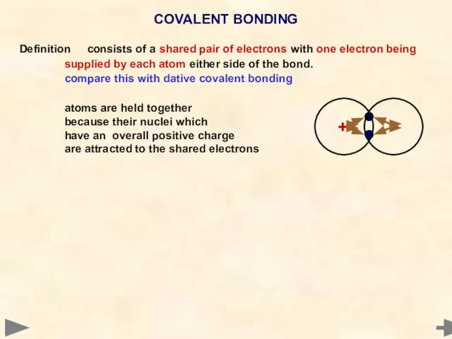 Definition consists of a shared pair of electrons with one electron