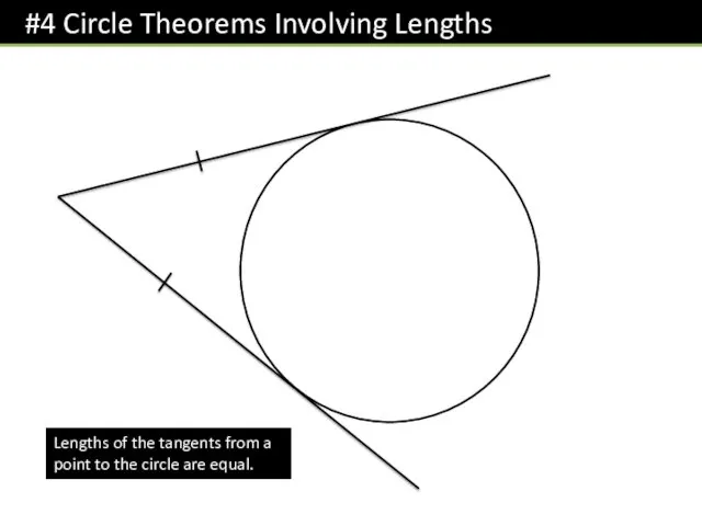 Lengths of the tangents from a point to the circle are equal.