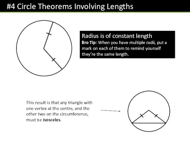 Radius is of constant length Bro Tip: When you have multiple