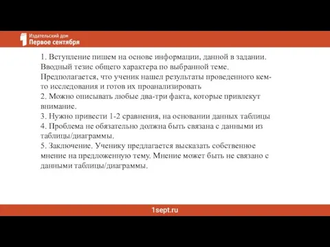 1. Вступление пишем на основе информации, данной в задании. Вводный тезис