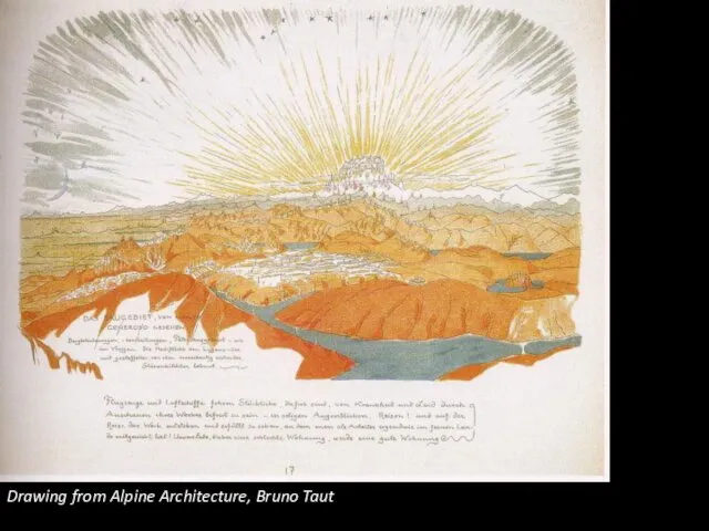 Drawing from Alpine Architecture, Bruno Taut