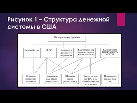 Рисунок 1 – Структура денежной системы в США