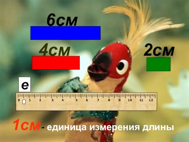 2см 4см 6см 1см е - единица измерения длины