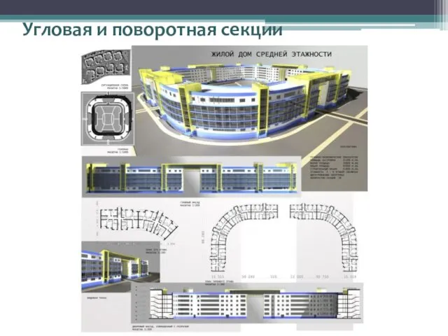 Угловая и поворотная секции