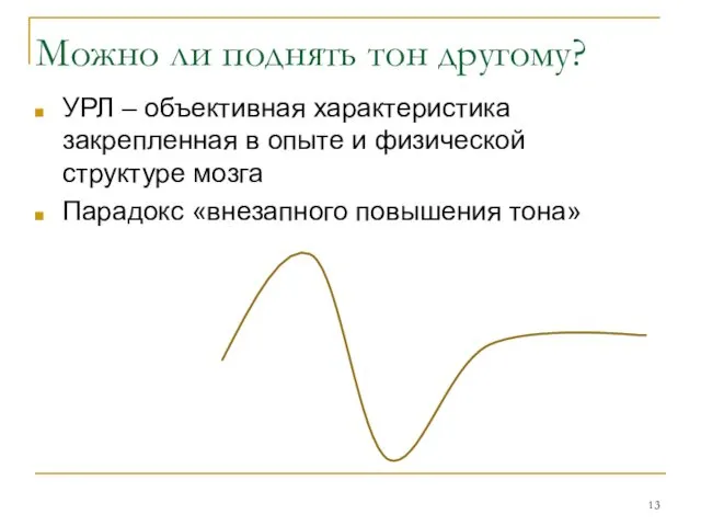 Можно ли поднять тон другому? УРЛ – объективная характеристика закрепленная в