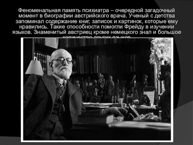 Феноменальная память психиатра – очередной загадочный момент в биографии австрийского врача.