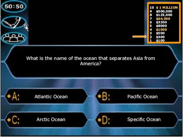 What is the name of the ocean that separates Asia from