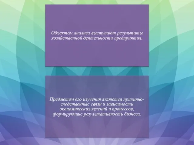 Объектом анализа выступают результаты хозяйственной деятельности предприятия. Предметом его изучения являются