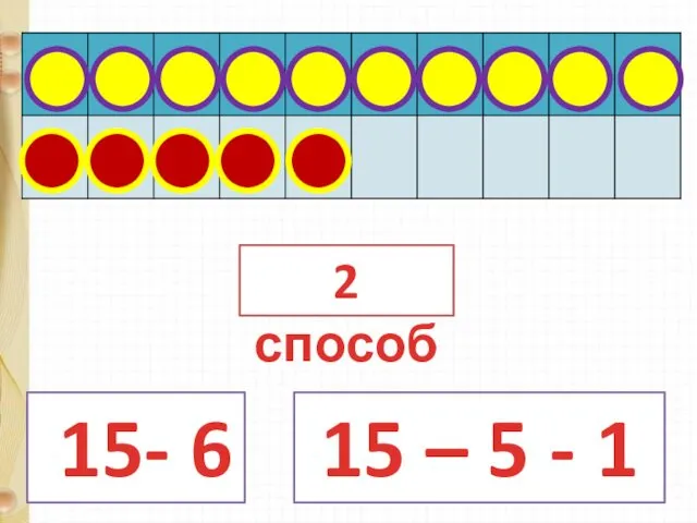 15- 6 15 – 5 - 1 2 способ