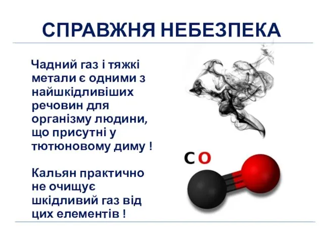 СПРАВЖНЯ НЕБЕЗПЕКА Чадний газ і тяжкі метали є одними з найшкідливіших