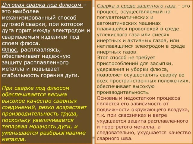 Дуговая сварка под флюсом – это наиболее механизированный способ дуговой сварки,